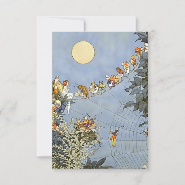 "The Fairies Birthday" von Heath Robinson RSVP Karte (Vorderseite)