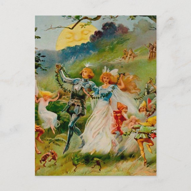 "The Fairy Dance" von ES Hardy Postkarte (Vorderseite)