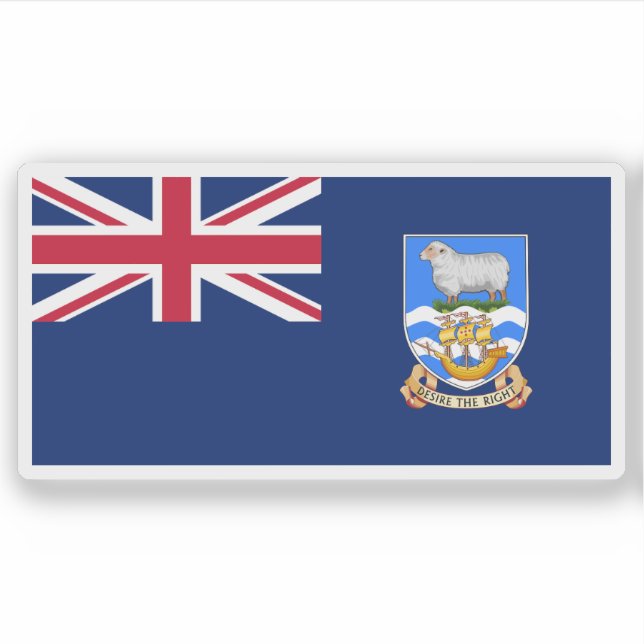 The Falkland Islands flag, Overseas Territory Aufkleber (Vorderseite)