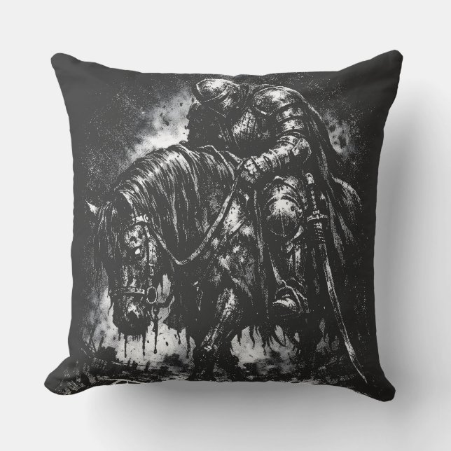 The Fallen Knight von BurnsInHell Kissen (Vorderseite)