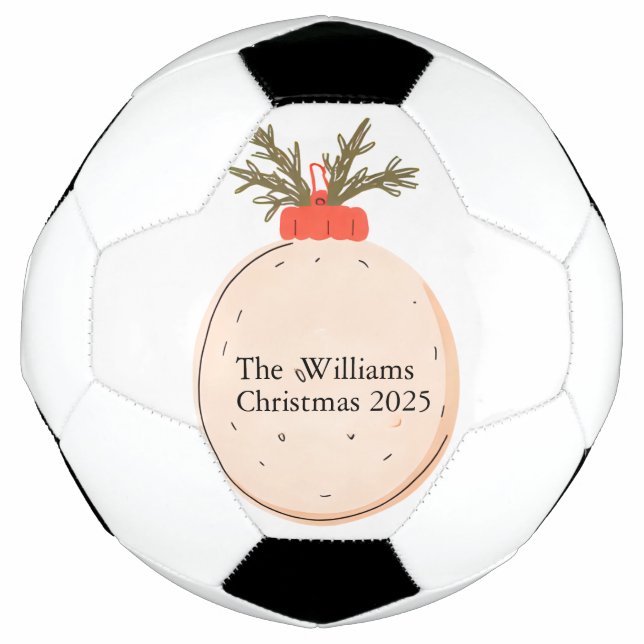 The Family Name Christmas 2025 Elegant Script  Fußball (Vorderseite)