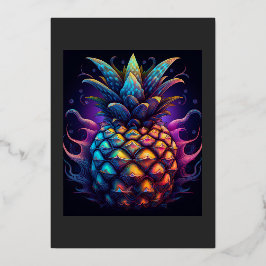 The Famous Mandelbrot Pineapple Folien Feiertagskarte