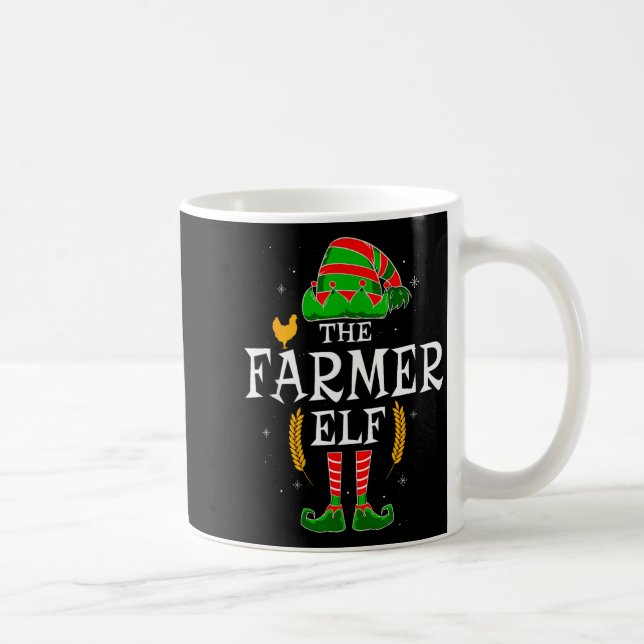 The Farmer Elf Group Matching Family Christmas Far Kaffeetasse (Rechts)