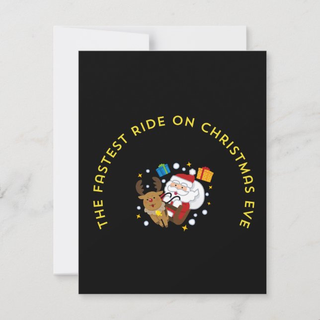 the fastest rie on the christmas eve karte (Vorderseite)