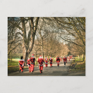 The Father Christmas 10km run in Greenwich, London Feiertagspostkarte