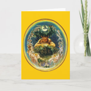 The Faun and the Fairies Greeting Card Karte