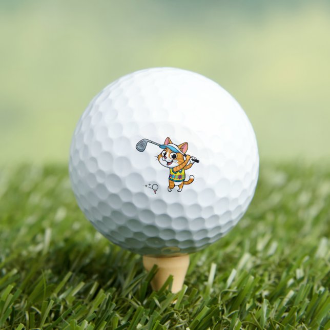 The Fe-Line Fairway Cat Golf Ball (Insitu T-Shirt)