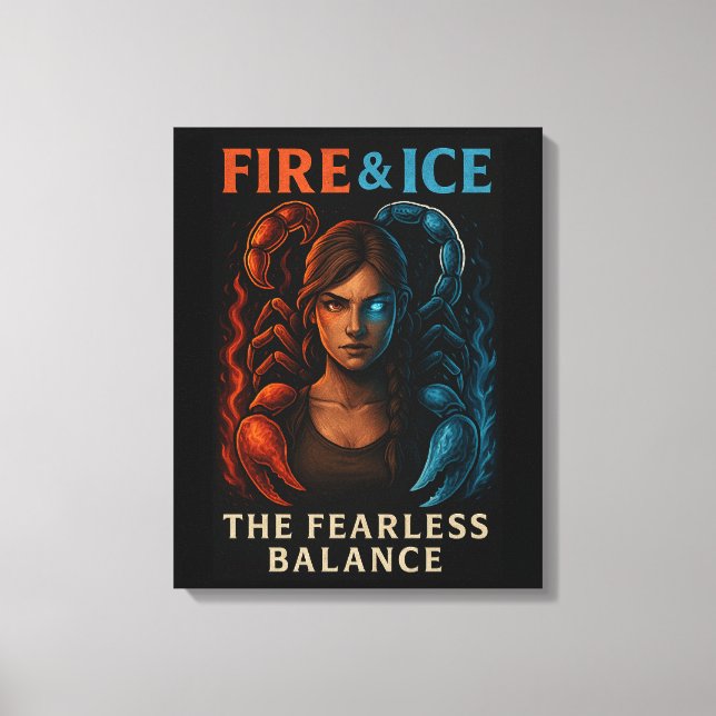 The Fearless Balance — Red and Blue Power Poster Leinwanddruck (Vorderseite)