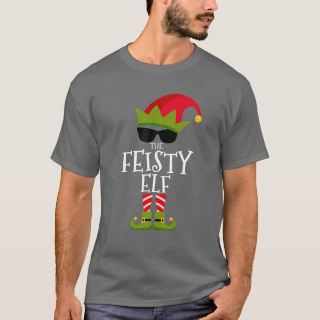 The Feisty Elf Costume Matching Family Group Chris T-Shirt (Vorderseite)