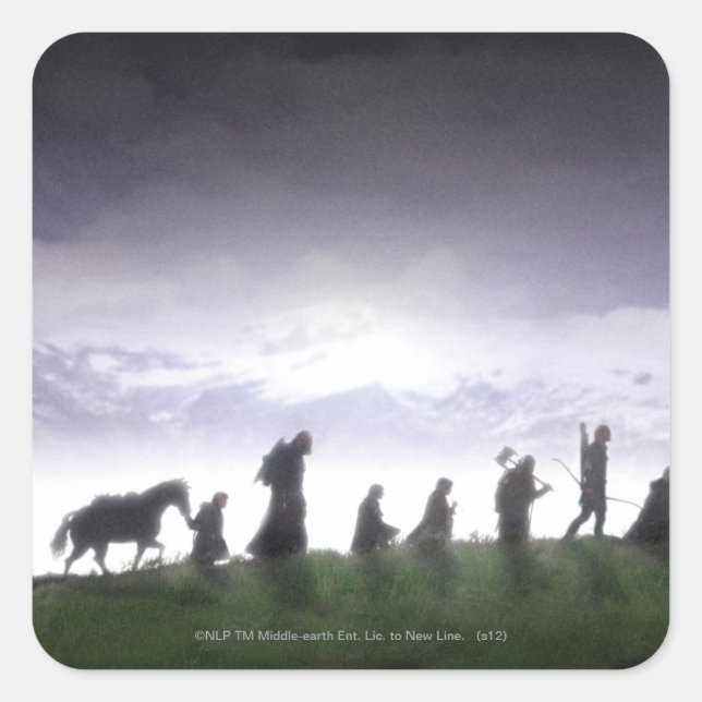 The Fellowship of the Ring Quadratischer Aufkleber (Vorderseite)