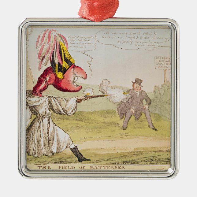 The Field von Battersea, 1829 Silbernes Ornament (Vorne)
