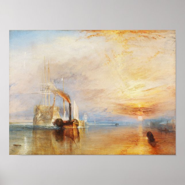The Fighting Temeraire, von Künstler Turner, J. M. Poster (Vorne)