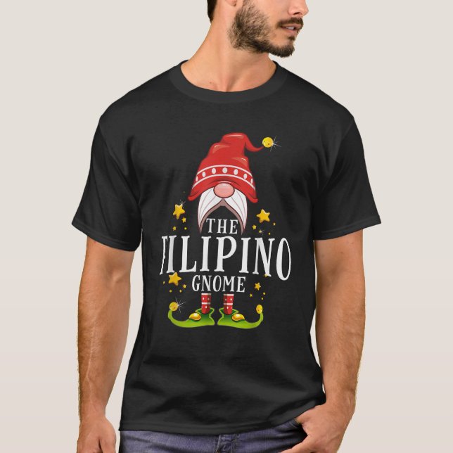 The Filipino Gnome Christmas Matching  T-Shirt (Vorderseite)