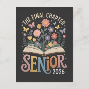 The Final Chapter Senior 2026 Abschluss Blossom Ankündigungspostkarte