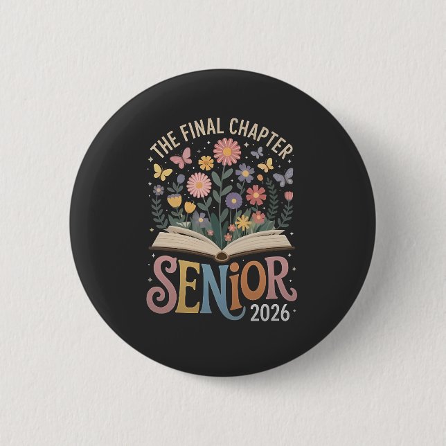 The Final Chapter Senior 2026 Abschluss Blossom Button (Vorderseite)