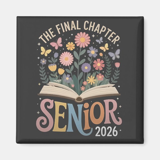 The Final Chapter Senior 2026 Abschluss Blossom Magnet (Vorne)