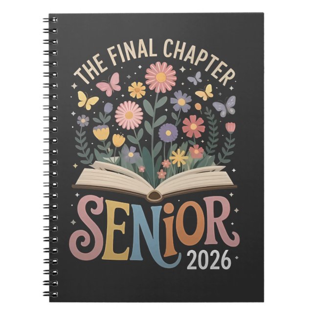 The Final Chapter Senior 2026 Abschluss Blossom Notizblock (Vorderseite)