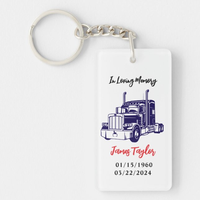 The Final Journey | Trucker Memorial Keychain Schlüsselanhänger (Vorderseite)
