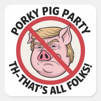 The Final Snort: Ending the Political Monopoly Quadratischer Aufkleber