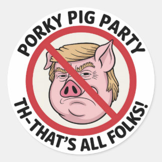 The Final Snort: Ending the Political Monopoly Runder Aufkleber