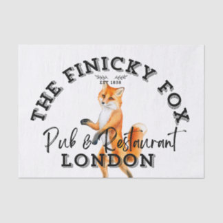 The Finicky Fox - British Pub Sign Seidenpapier