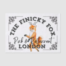 The Finicky Fox - British Pub Sign