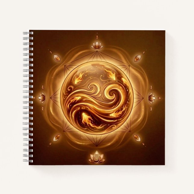 The Fire Oracle Orb Notebook Notizbuch (Vorderseite)