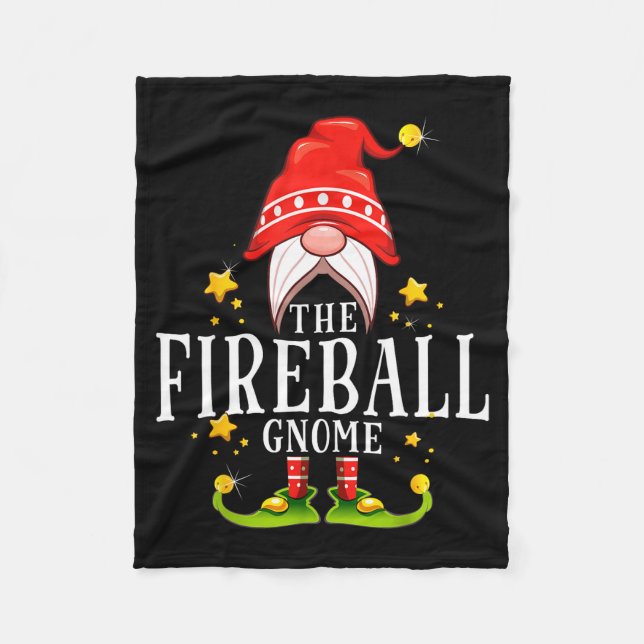The Fireball Gnome Christmas Matching  Fleecedecke (Vorderseite)