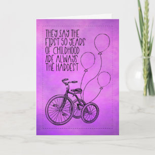 The First 50 Years of Childhood Birthday Card Karte