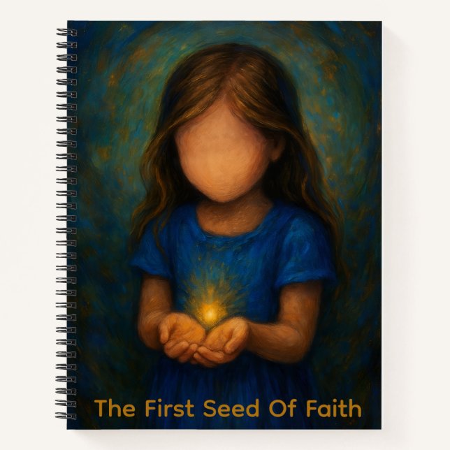 "The first Seed of Faith" Spiralheft Notizbuch (Vorderseite)