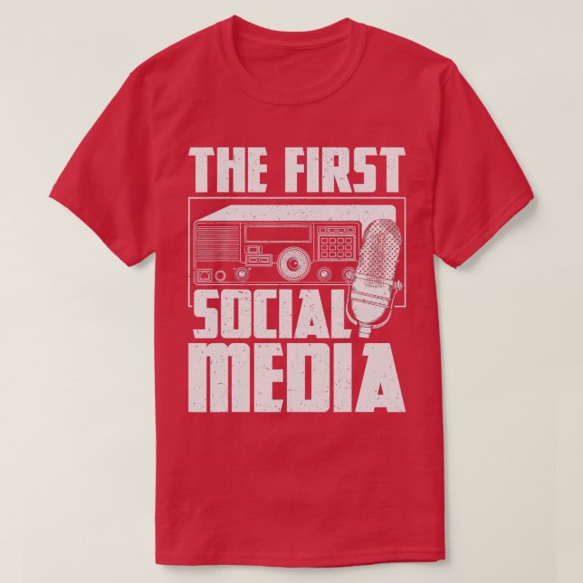 The First Social Media - Ham Radio Amateur Radio O T-Shirt (Design vorne)