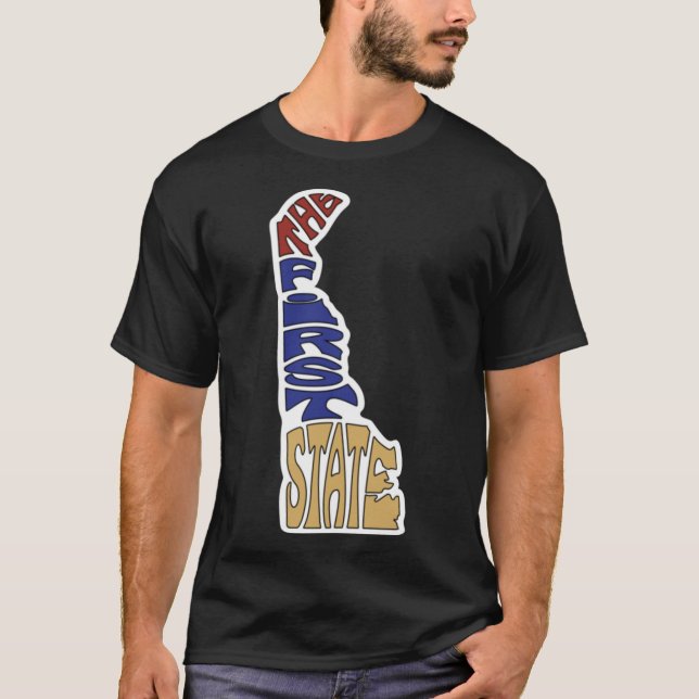 The First State Delaware Oversized T-Shirt (Vorderseite)