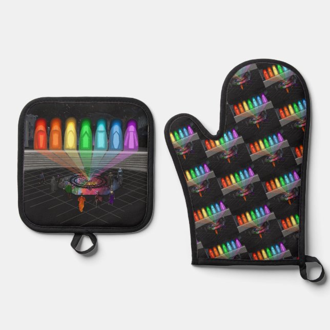 The First Step Ofenhandschuh & Topflappen-Set (Vorderseite)