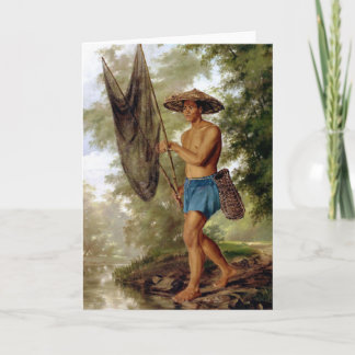The Fisher from Sacag Fine Art Greetings Card Karte