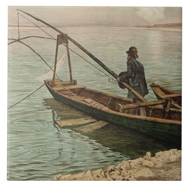 The Fisherman (von Max Kurzweil) Fliese (Vorderseite)