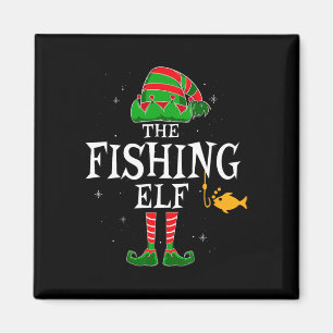 The Fishing Elf Group Matching Family Weihnachten Magnet