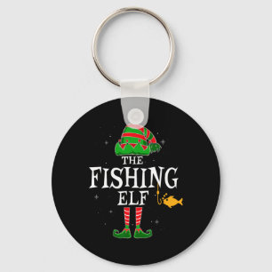 The Fishing Elf Group Matching Family Weihnachten Schlüsselanhänger