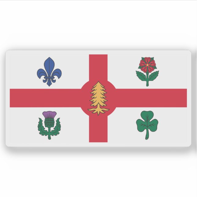 The flag of the city of Montreal, Quebec, Canada Aufkleber (Vorderseite)