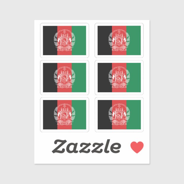 The flagge Afghanistan Collection pack of 6 Aufkleber (Blatt)
