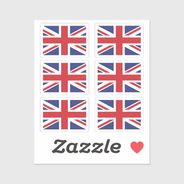 The flagge United Kingdom Collection pack of 6 Aufkleber (Blatt)
