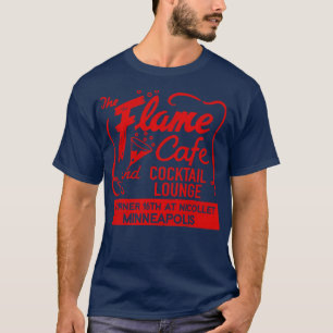 The Flame Cafe and Cocktail Lounge Retro Ehemalig T-Shirt