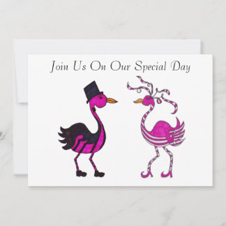 The Flamingos Join Us Invitation Einladung