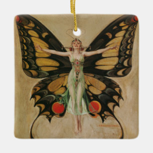 The Flapper - Butterfly Girl Keramikornament