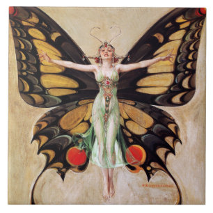 The Flapper Girl's Metamorphosis to Butterfly 1922 Fliese