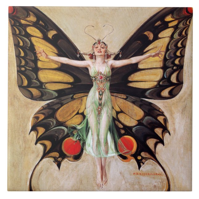 The Flapper Girl's Metamorphosis to Butterfly 1922 Fliese (Vorderseite)