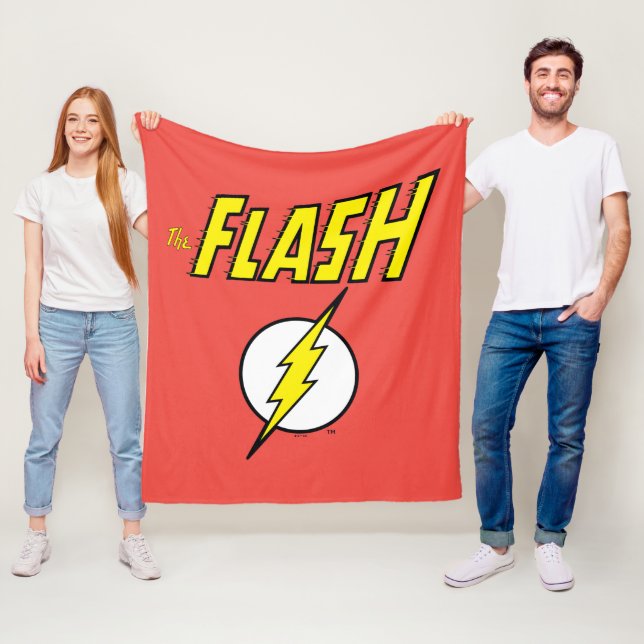 The Flash Name & Blitz Logo Fleecedecke (Beispiel)