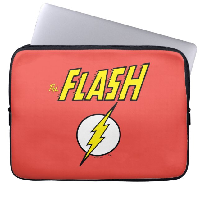 The Flash Name & Blitz-Logo Laptopschutzhülle (Vorderseite)