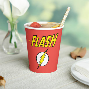 The Flash Name & Blitz Logo Pappbecher