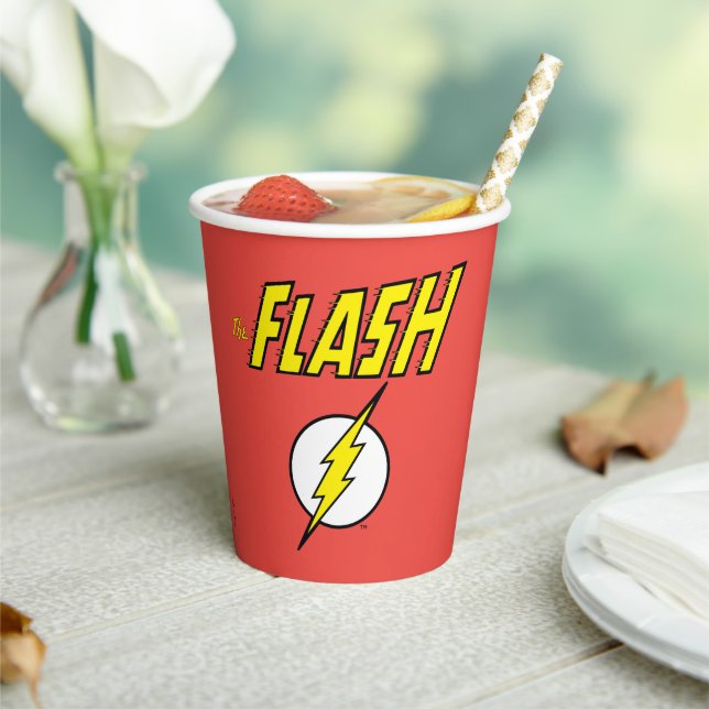 The Flash Name & Blitz Logo Pappbecher (In Situ)