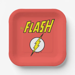 The Flash Name & Blitz-Logo Pappteller